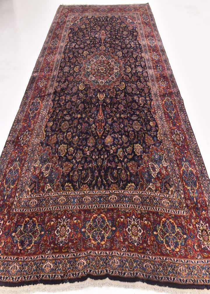 8' 5 x 13' 2 Hand Knotted Kashan Persian Wool Rug