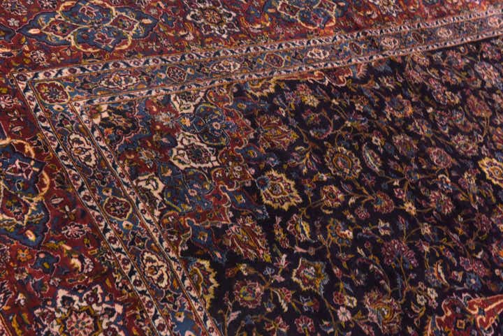 8' 5 x 13' 2 Hand Knotted Kashan Persian Wool Rug