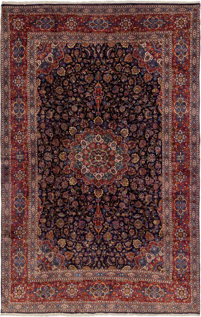 8' 5 x 13' 2 Hand Knotted Kashan Persian Wool Rug