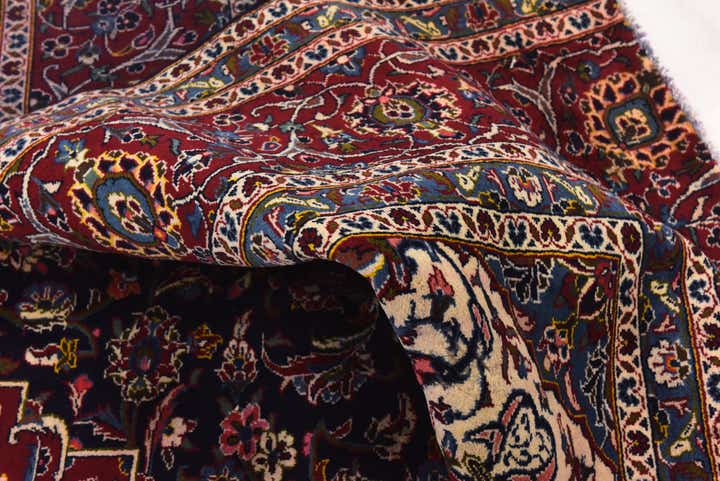 9' 9 x 12' 9 Hand Knotted Kashan Persian Wool Rug