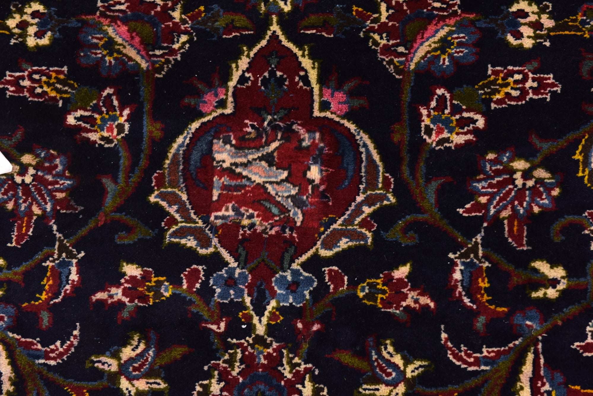 9' 9 x 12' 9 Hand Knotted Kashan Persian Wool Rug
