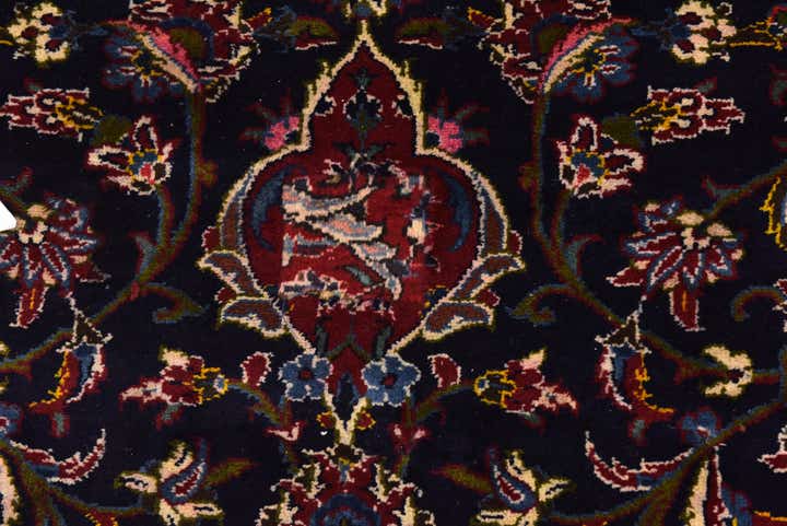9' 9 x 12' 9 Hand Knotted Kashan Persian Wool Rug