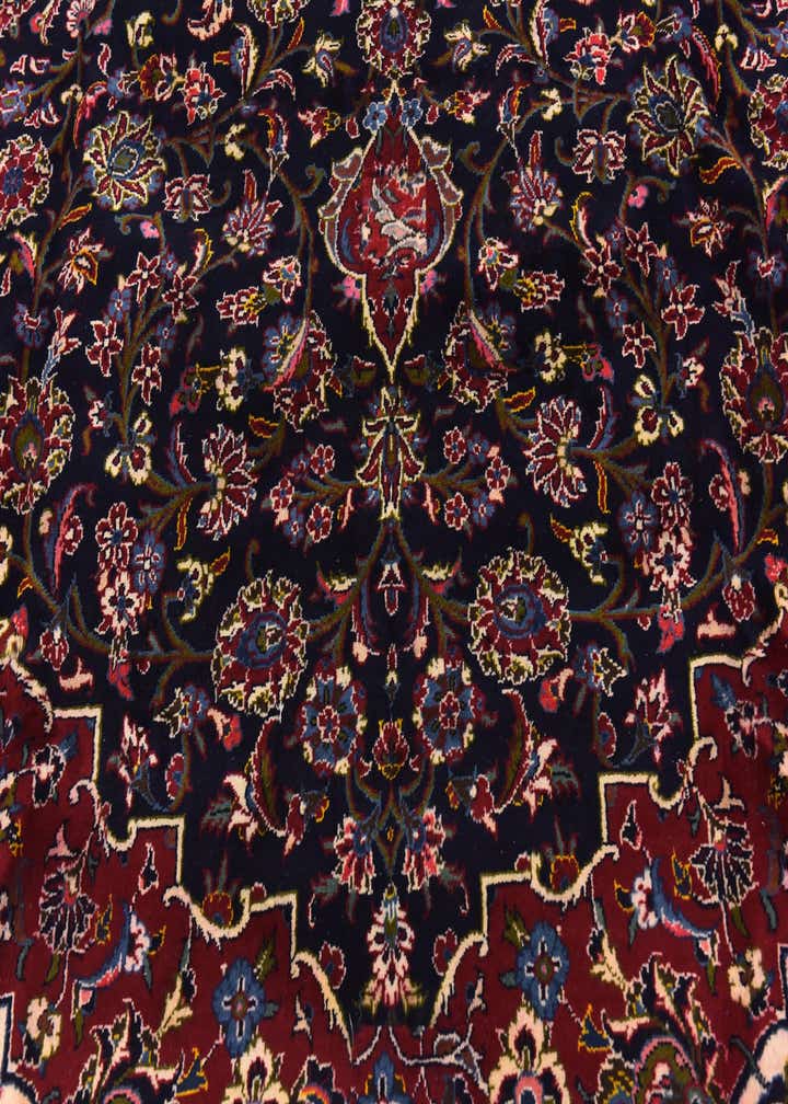 9' 9 x 12' 9 Hand Knotted Kashan Persian Wool Rug