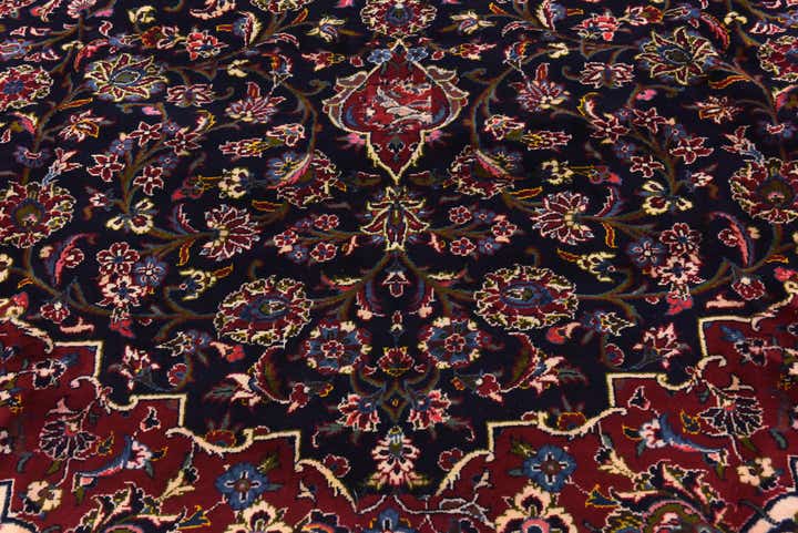 9' 9 x 12' 9 Hand Knotted Kashan Persian Wool Rug