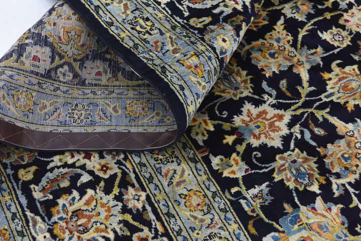 8' 9 x 12' 5 Hand Knotted Kashan Persian Wool Rug