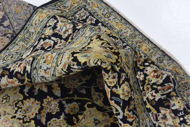 8' 9 x 12' 5 Hand Knotted Kashan Persian Wool Rug