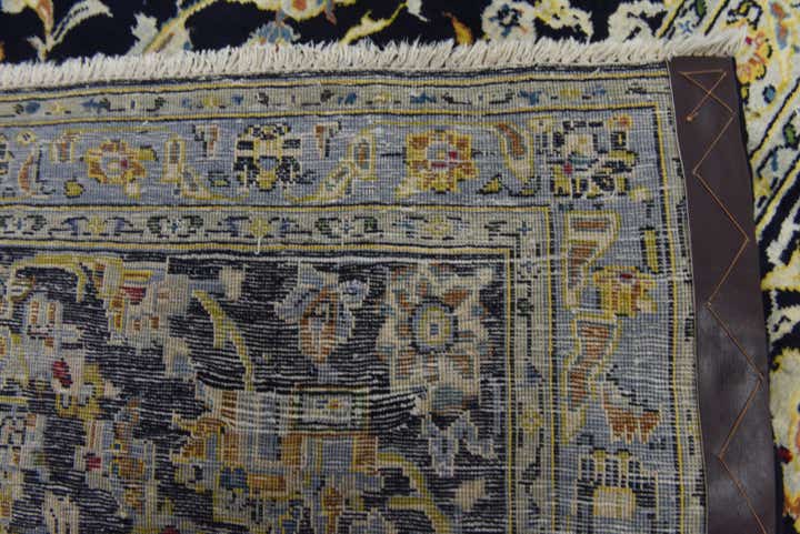 8' 9 x 12' 5 Hand Knotted Kashan Persian Wool Rug