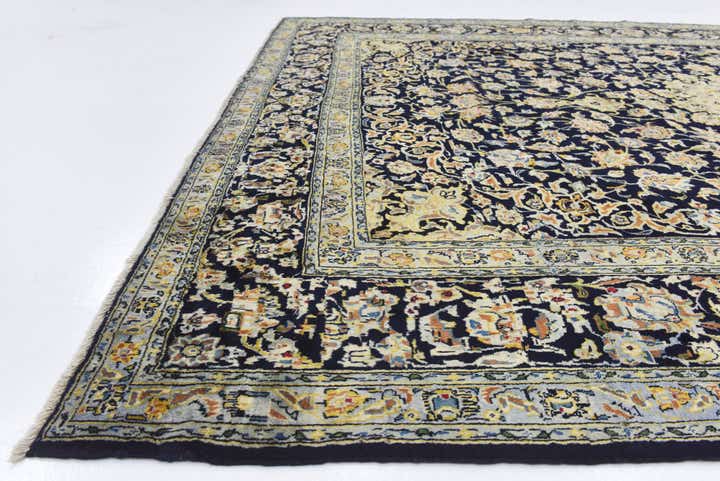 8' 9 x 12' 5 Hand Knotted Kashan Persian Wool Rug
