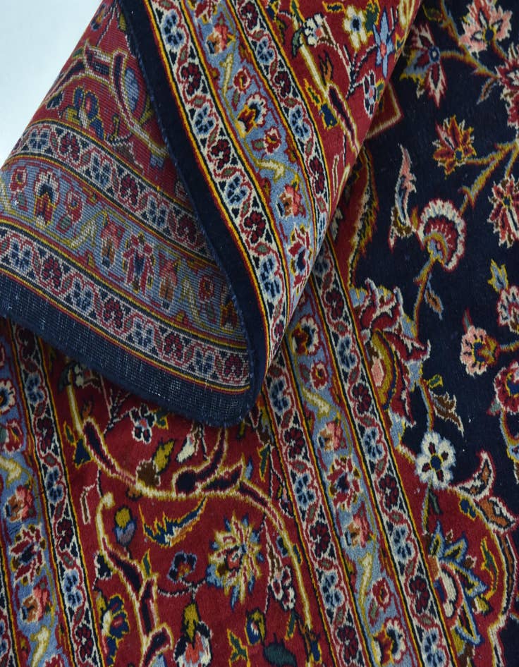 Detail image of 9' 9 x 13' 6  Hand Knotted Kashan Persian Wool Rug