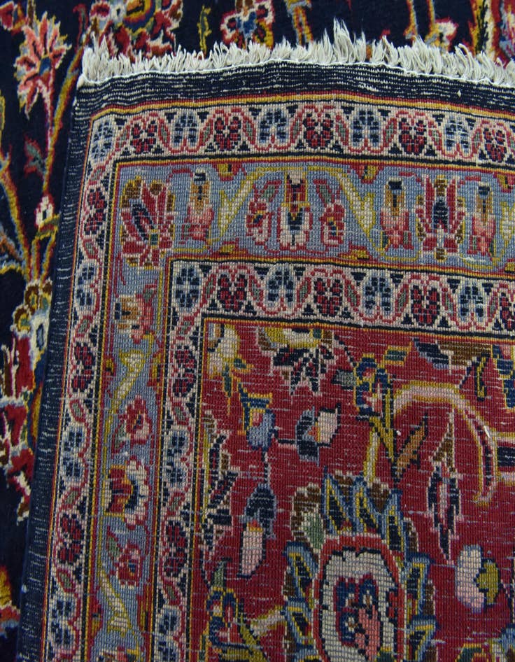 Detail image of 9' 9 x 13' 6  Hand Knotted Kashan Persian Wool Rug