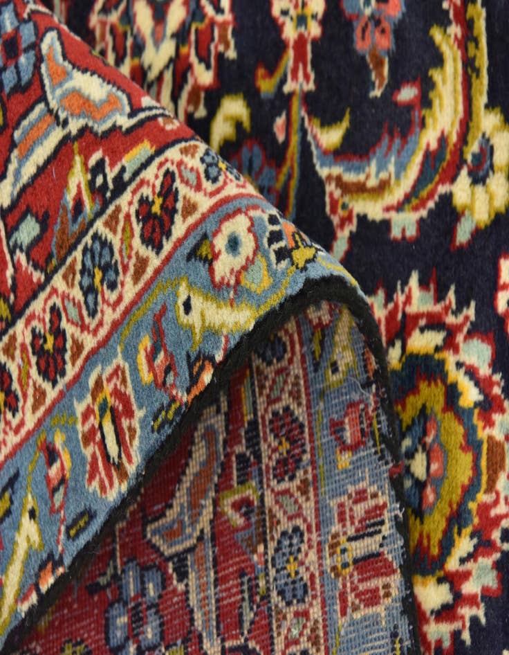 Detail image of 9' 4 x 13'  Hand Knotted Kashan Persian Wool Rug