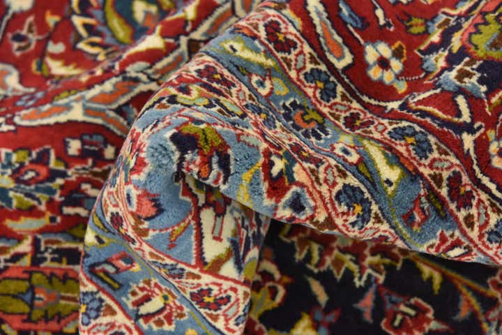 9' 4 x 13' Hand Knotted Kashan Persian Wool Rug