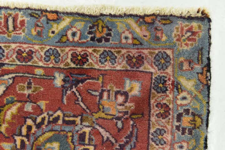 9' 4 x 13' Hand Knotted Kashan Persian Wool Rug