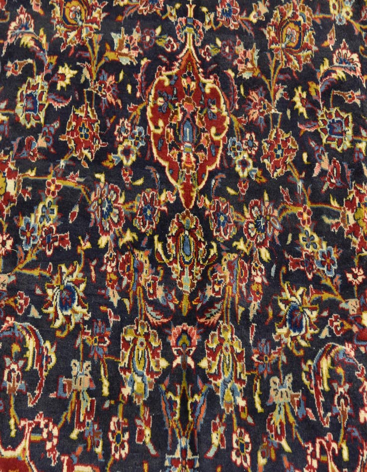 Detail image of 9' 4 x 13'  Hand Knotted Kashan Persian Wool Rug