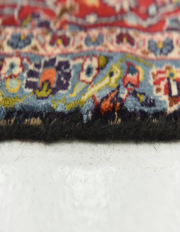 Detail image of 9' 4 x 13'  Hand Knotted Kashan Persian Wool Rug