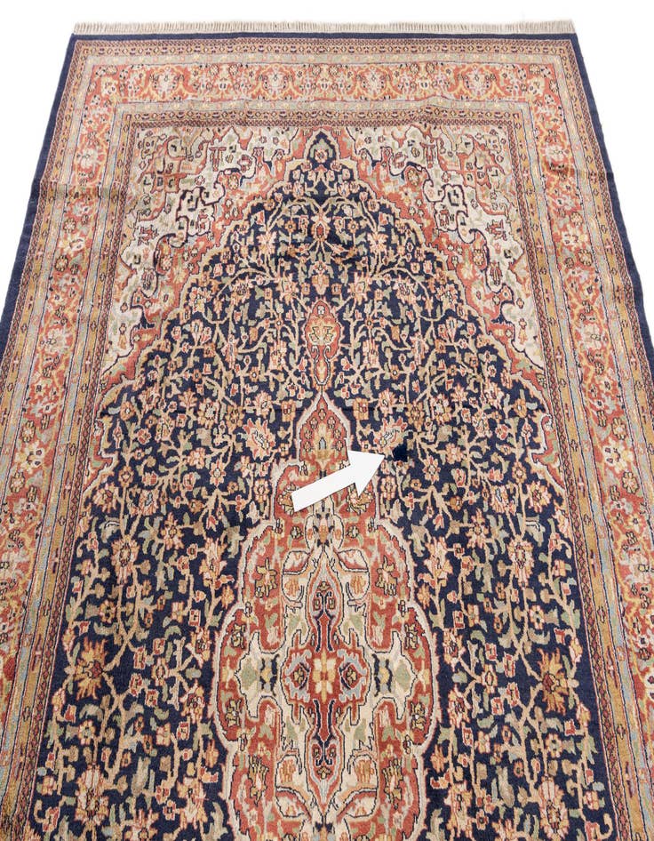 Detail image of 6' 1 x 9' 2  Hand Knotted Kashan Oriental Wool Rug