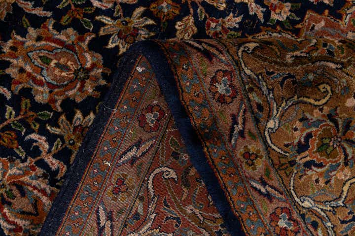 7' x 11' Hand Knotted Kashan Oriental Wool Rug