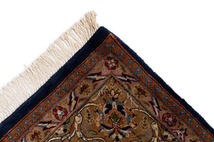 7' x 11' Hand Knotted Kashan Oriental Wool Rug