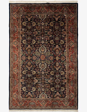 6' 6 x 10' Hand Knotted Kashan Oriental Wool Rug