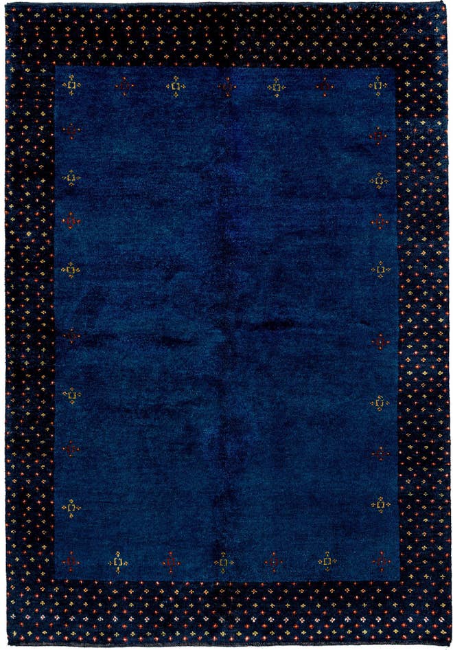 Detail image of 4' 8 x 6' 8 Hand Knotted Kashkuli Gabbeh Wool Rug