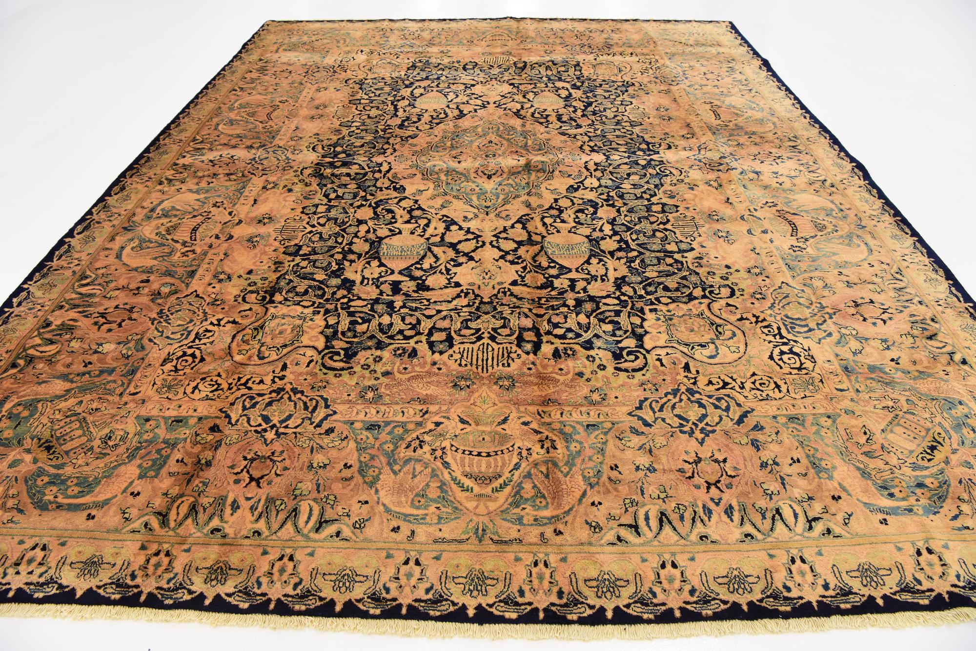9' 10 x 12' 8 Hand Knotted Kashmar Persian Wool Rug
