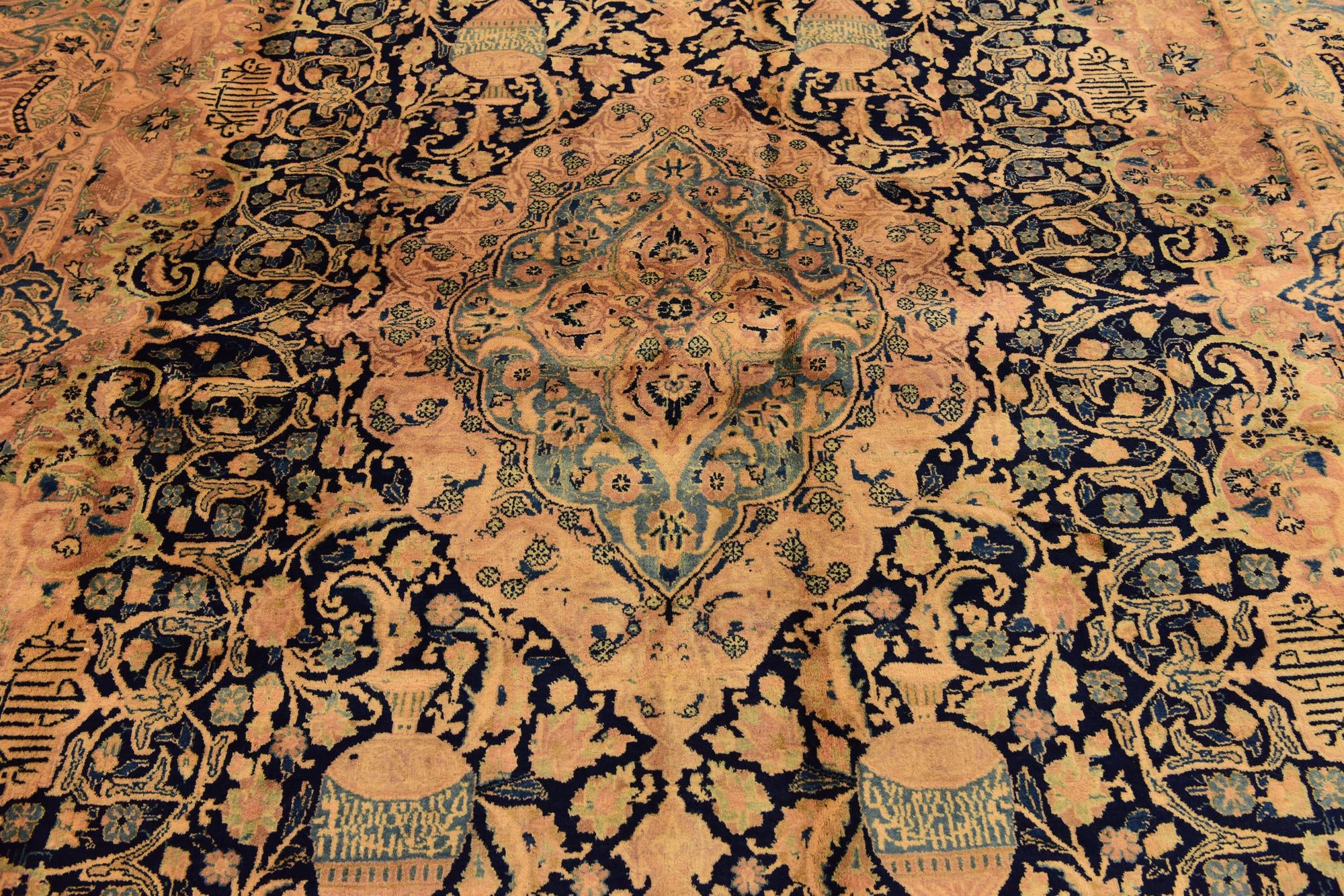 9' 10 x 12' 8 Hand Knotted Kashmar Persian Wool Rug