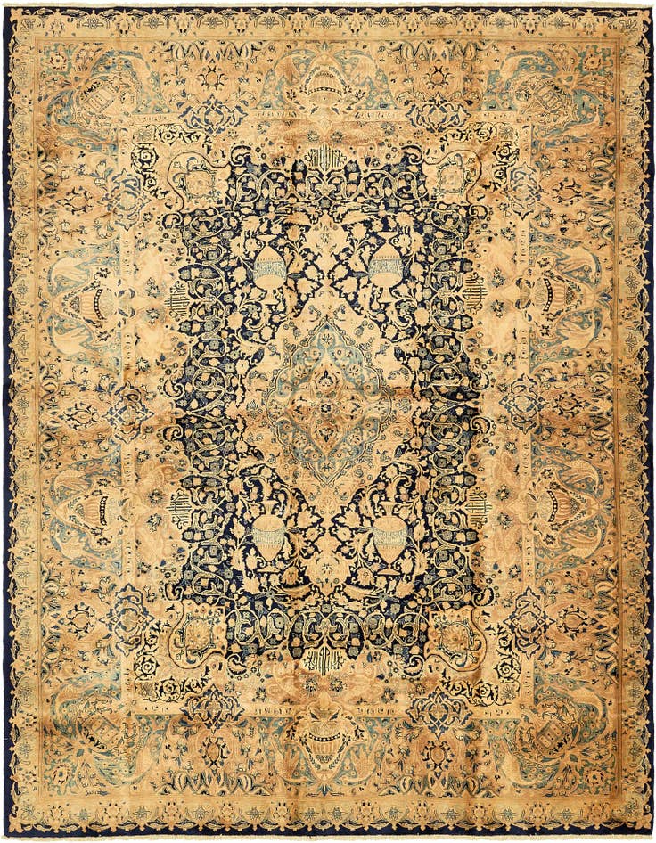 Detail image of 9' 10 x 12' 8 Hand Knotted Kashmar Persian Wool Rug