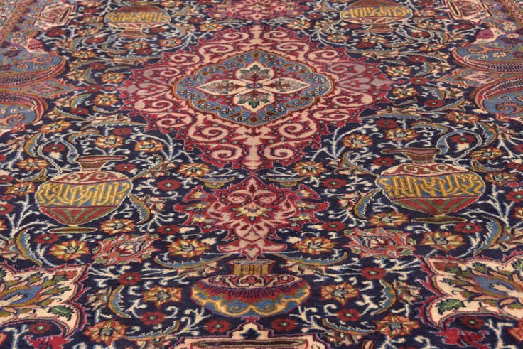 Detail image of 9' 9 x 12' 5 Hand Knotted Kashmar Persian Wool Rug