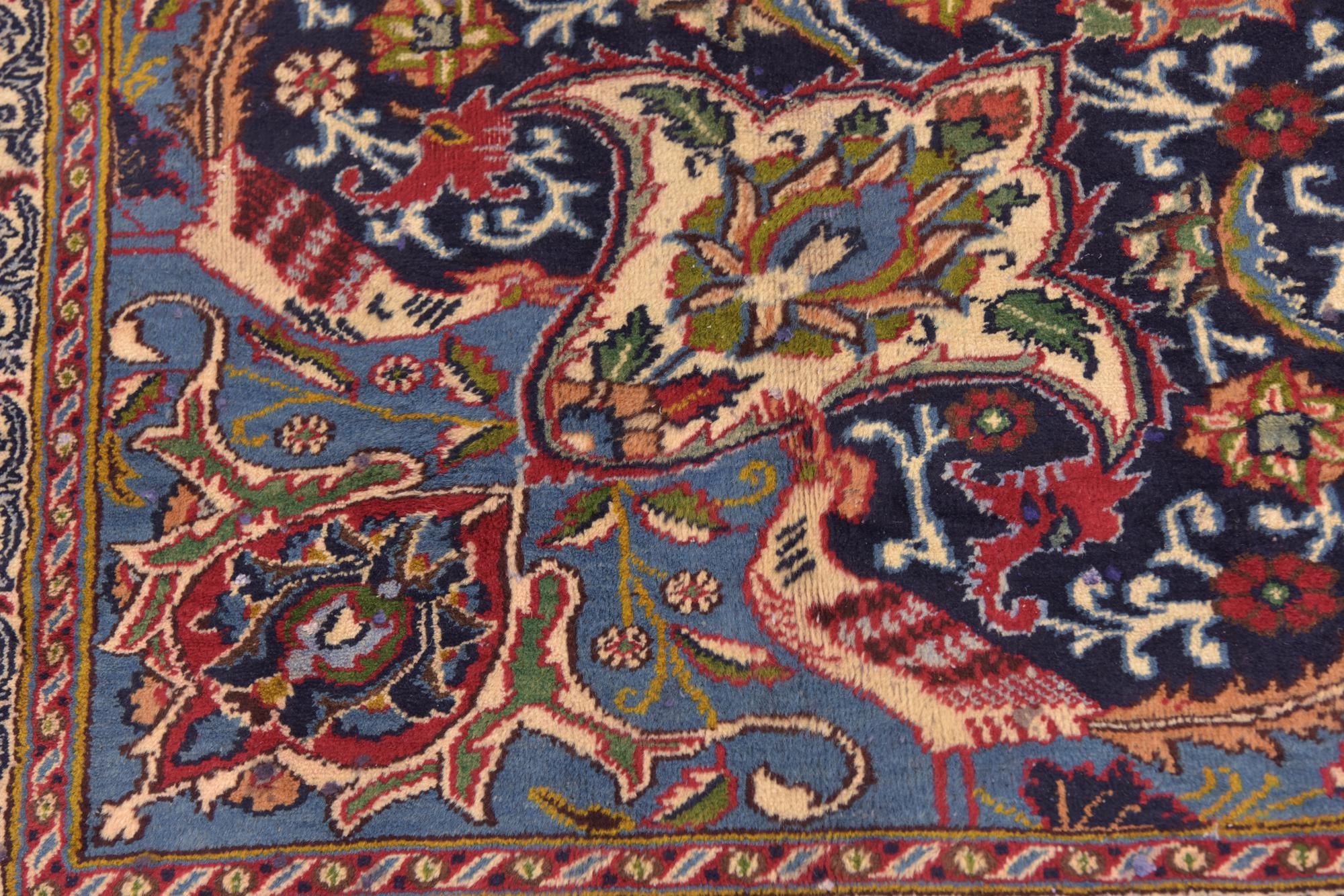 9' 9 x 12' 5 Hand Knotted Kashmar Persian Wool Rug