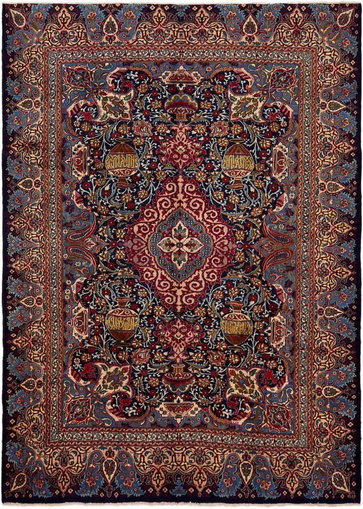 9' 9 x 12' 5 Hand Knotted Kashmar Persian Wool Rug