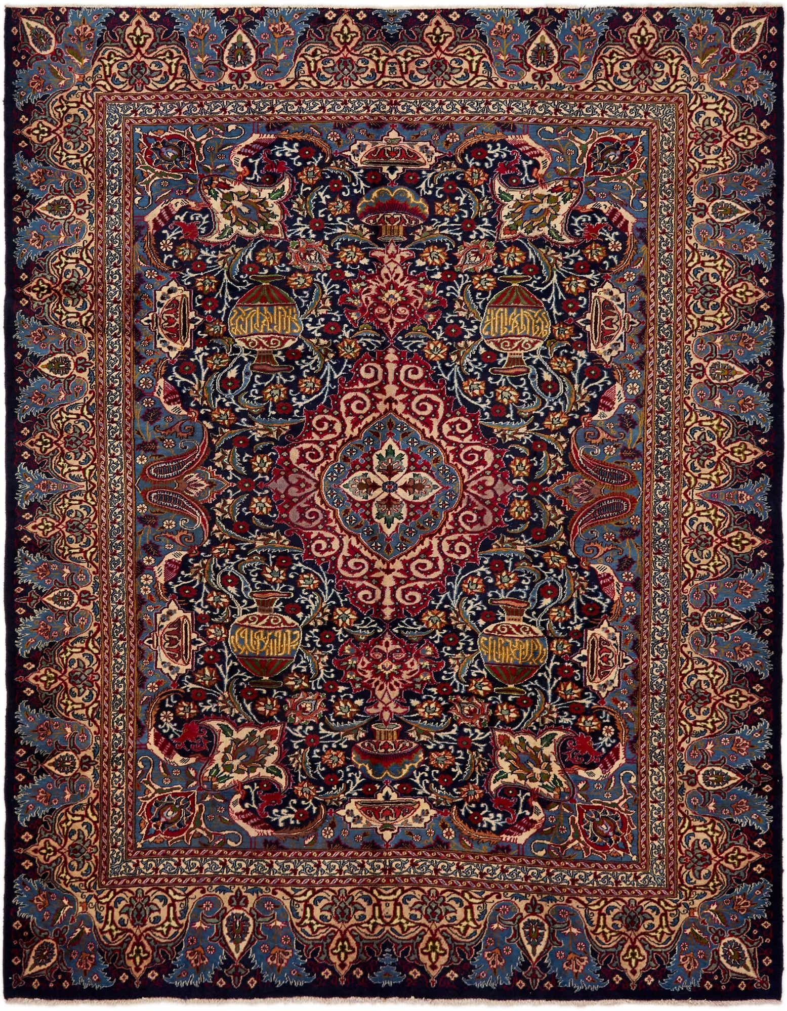 9' 9 x 12' 5 Hand Knotted Kashmar Persian Wool Rug