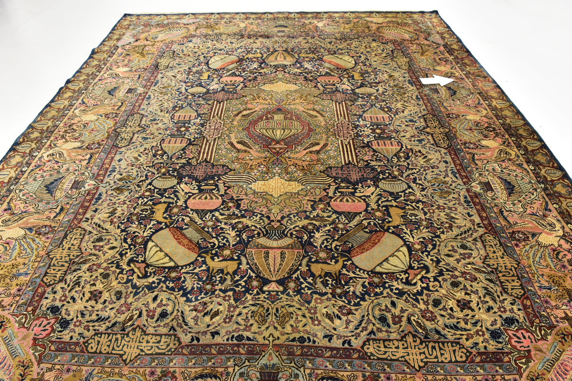 9' 8 x 12' 2 Hand Knotted Kashmar Persian Wool Rug
