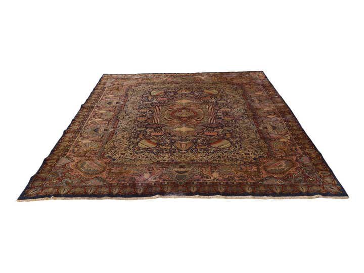 9' 8 x 12' 2 Hand Knotted Kashmar Persian Wool Rug