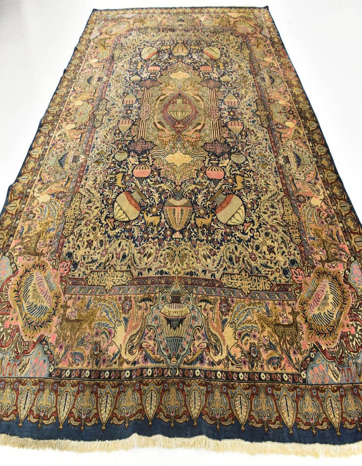 Detail image of 9' 8 x 12' 2 Hand Knotted Kashmar Persian Wool Rug