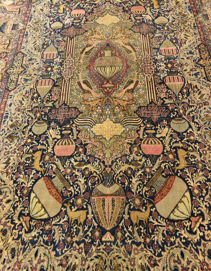 Detail image of 9' 8 x 12' 2 Hand Knotted Kashmar Persian Wool Rug
