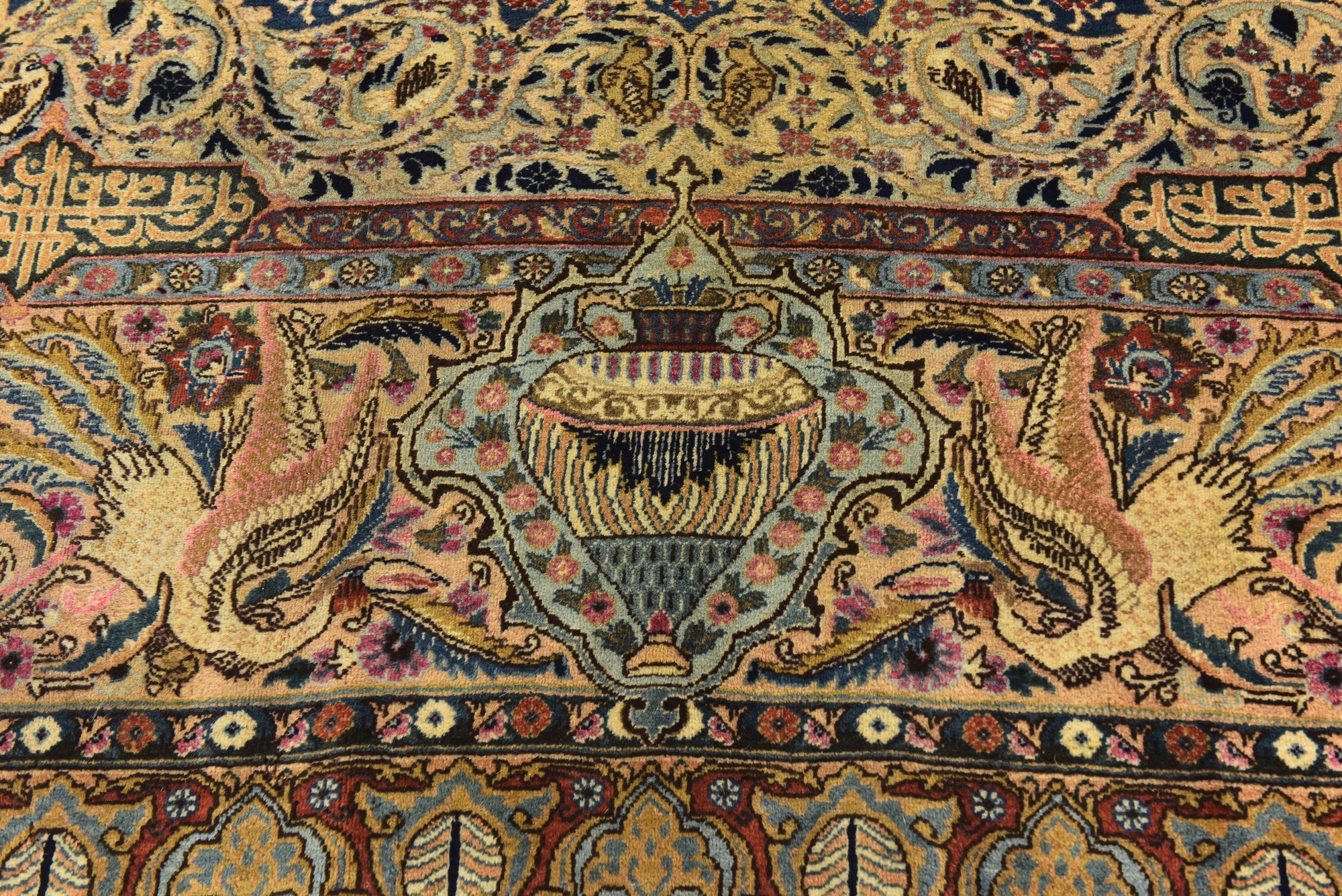 9' 8 x 12' 2 Hand Knotted Kashmar Persian Wool Rug