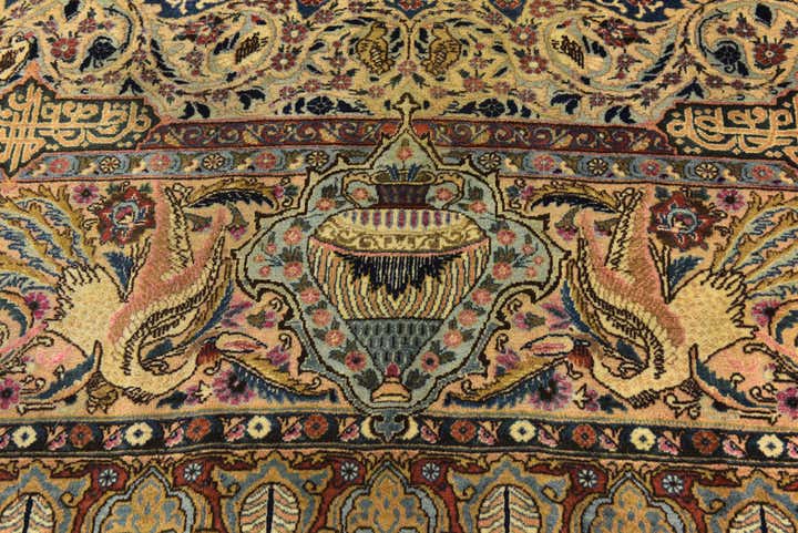 9' 8 x 12' 2 Hand Knotted Kashmar Persian Wool Rug