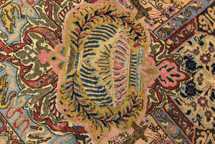 Detail image of 9' 8 x 12' 2 Hand Knotted Kashmar Persian Wool Rug