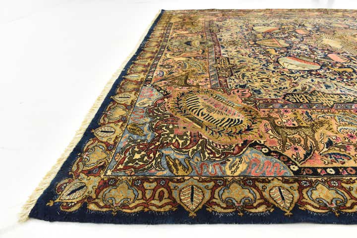 9' 8 x 12' 2 Hand Knotted Kashmar Persian Wool Rug