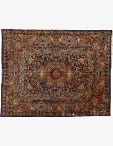 9' 8 x 12' 2 Hand Knotted Kashmar Persian Wool Rug