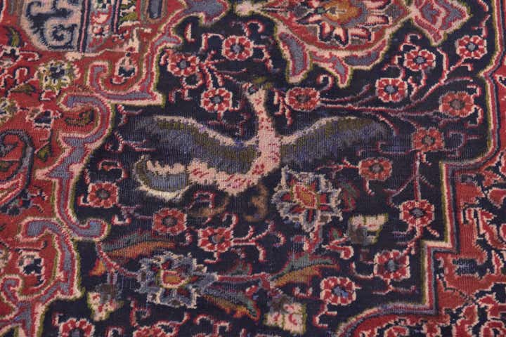 9' 8 x 12' 6 Hand Knotted Kashmar Persian Wool Rug