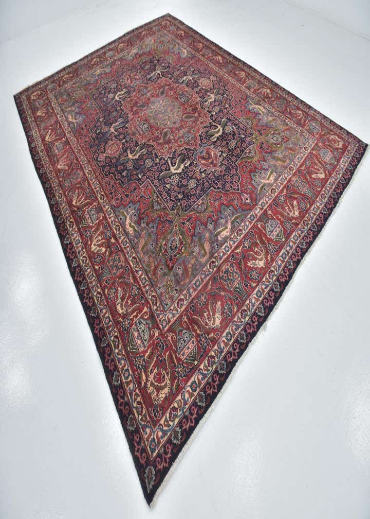 9' 8 x 12' 6 Hand Knotted Kashmar Persian Wool Rug