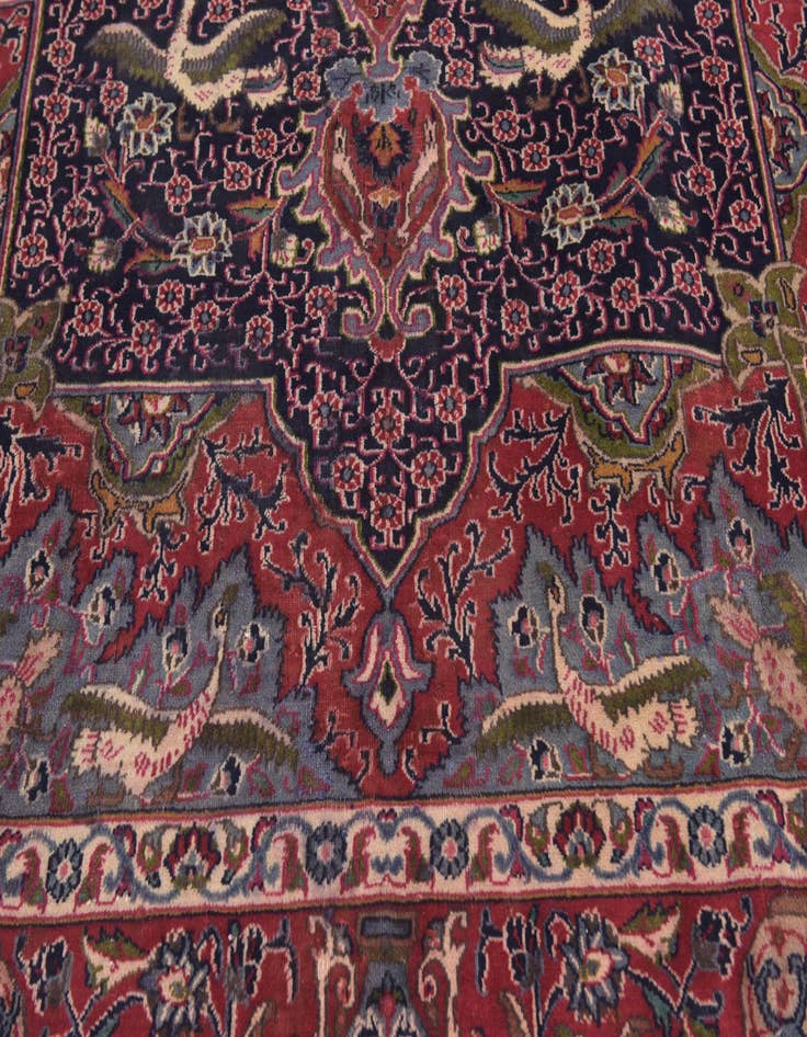 Detail image of 9' 8 x 12' 6 Hand Knotted Kashmar Persian Wool Rug