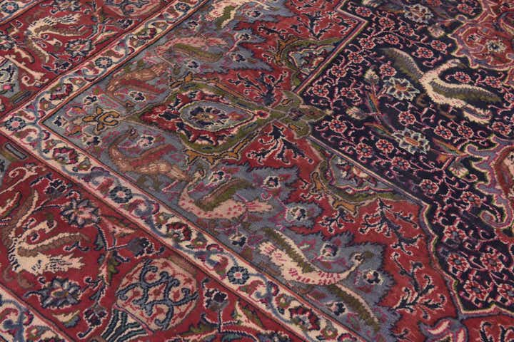 9' 8 x 12' 6 Hand Knotted Kashmar Persian Wool Rug