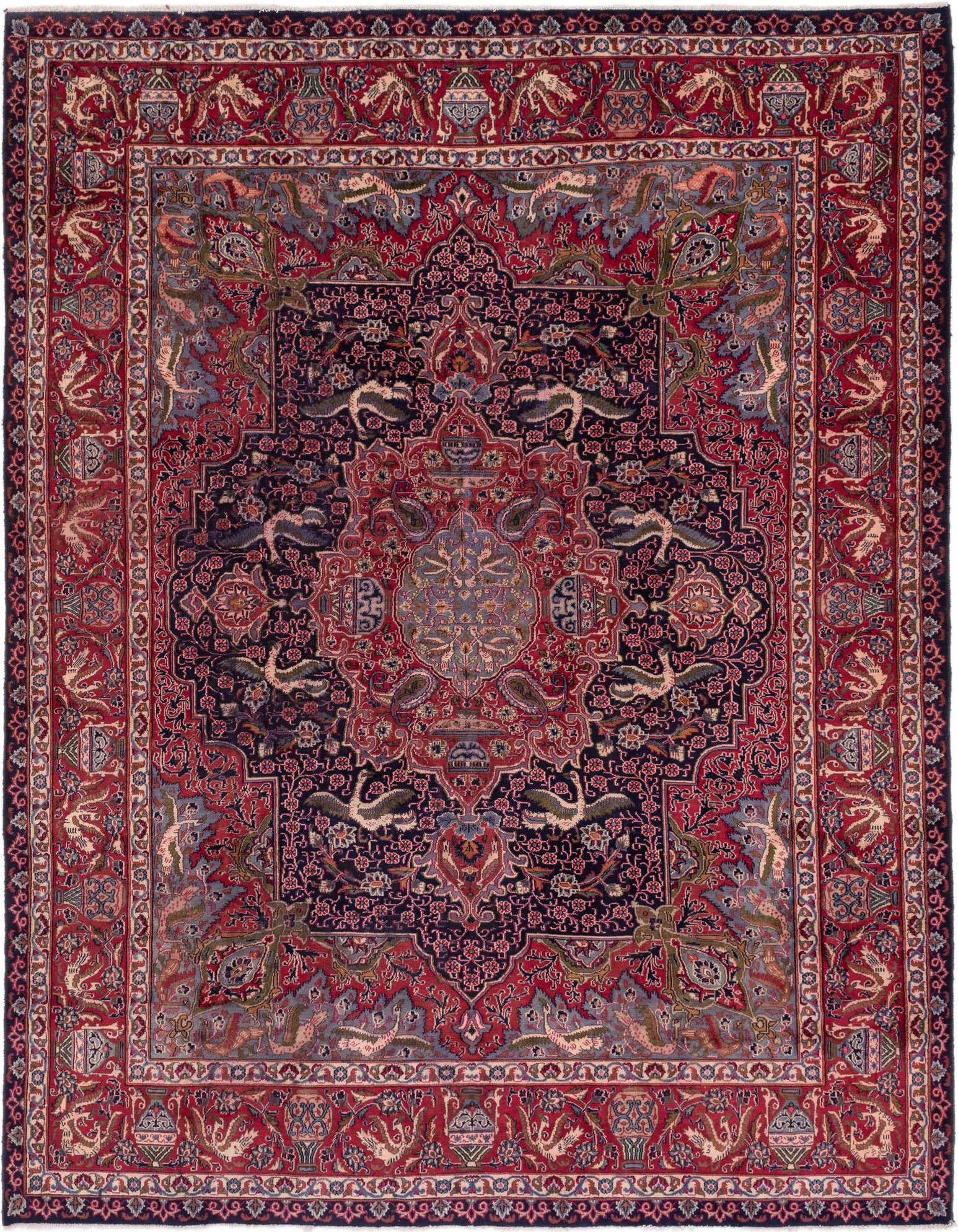 9' 8 x 12' 6 Hand Knotted Kashmar Persian Wool Rug