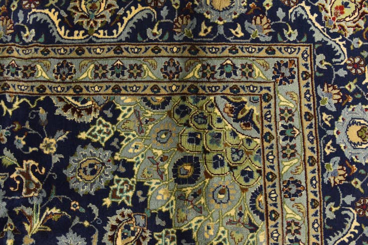 Detail image of 9' 10 x 12' 6 Hand Knotted Kashmar Persian Wool Rug