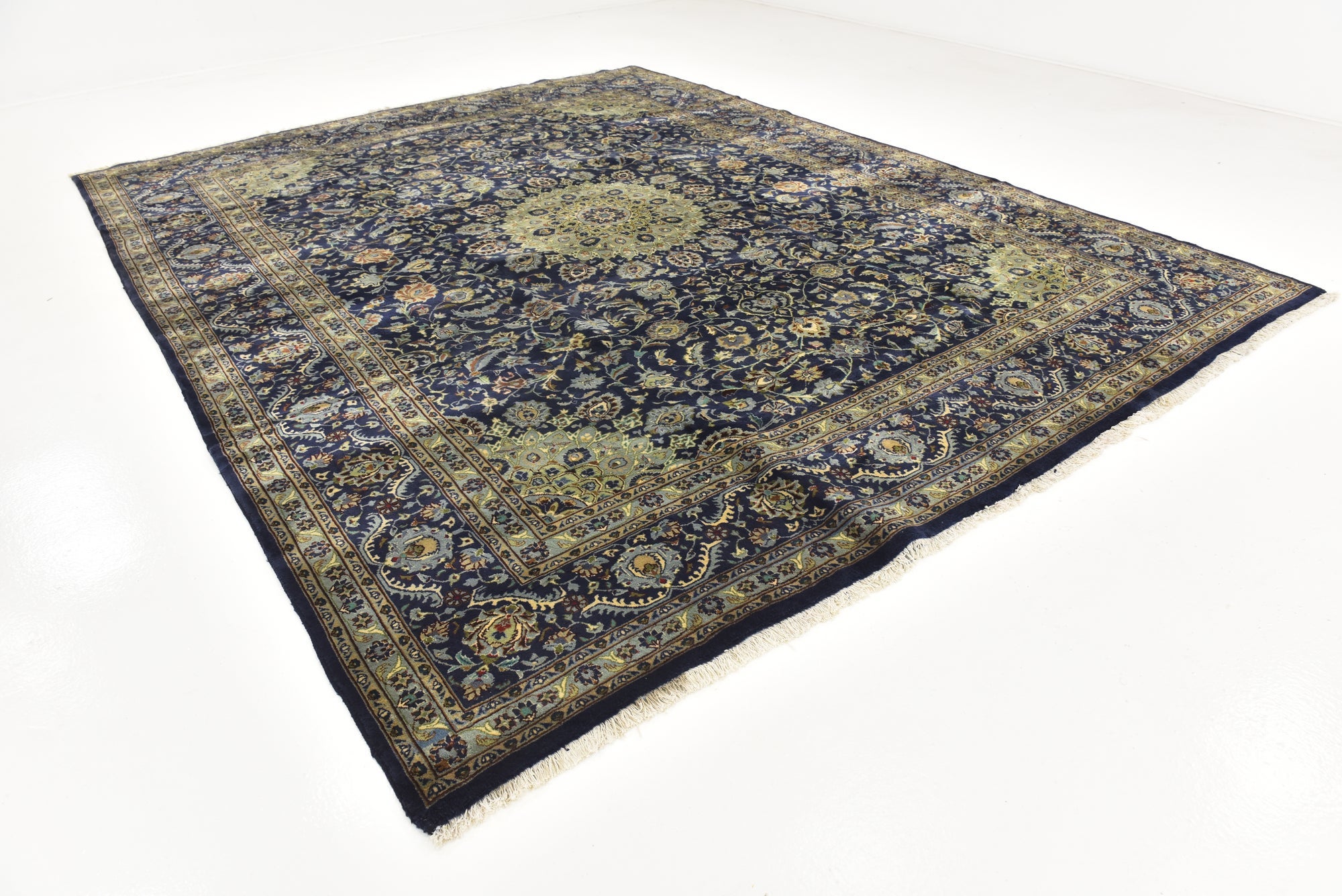 9' 10 x 12' 6 Hand Knotted Kashmar Persian Wool Rug