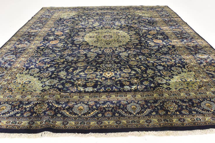 Detail image of 9' 10 x 12' 6 Hand Knotted Kashmar Persian Wool Rug