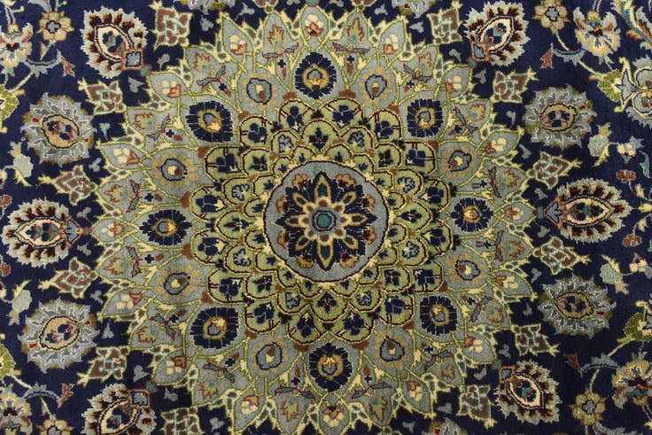 Detail image of 9' 10 x 12' 6 Hand Knotted Kashmar Persian Wool Rug