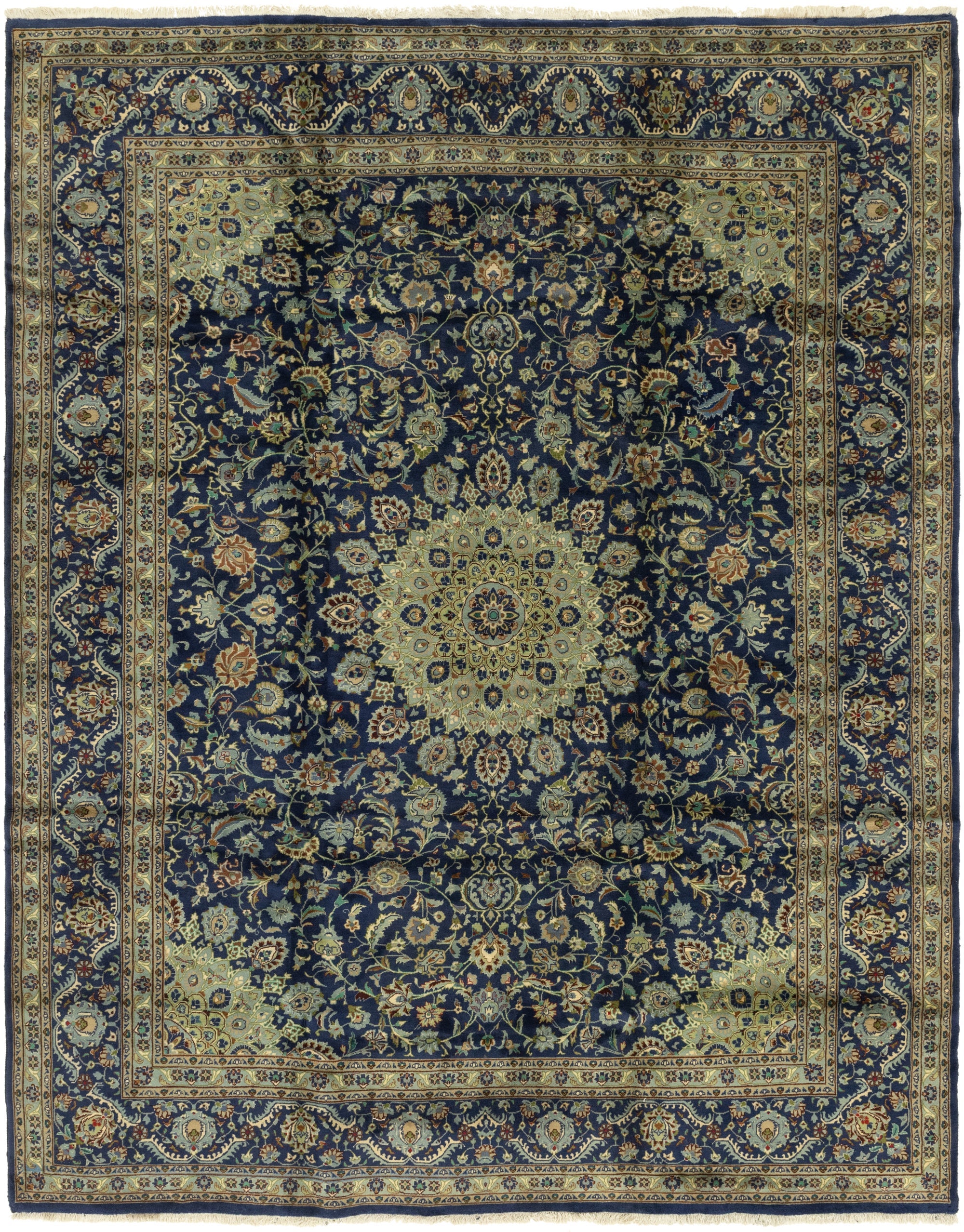 9' 10 x 12' 6 Hand Knotted Kashmar Persian Wool Rug